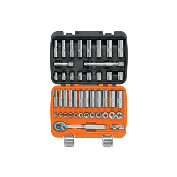 JUEGO DE COPAS 3/8" 44 PIEZAS MIXTO MM Y STD TRUPER JD-3/8X45MP