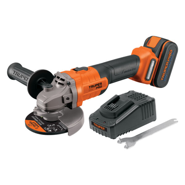 PULIDORA INALAMBRICA PROFESIONAL 20V  4-1/2" TRUPER ESMI-20A