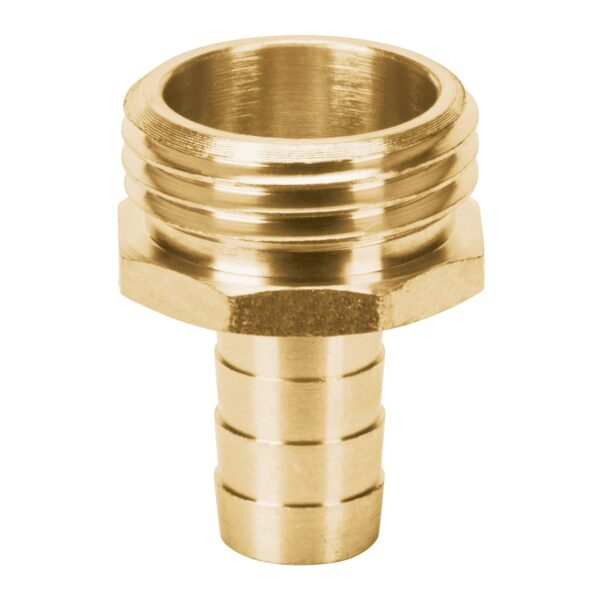CONEXION DE LATON MACHO DE 1/2" PARA MANGUERA TRUPER CM-1/2B