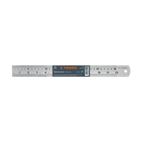REGLA DE ACERO INOXIDABLE 35CM (14") TRUPER RGL-30