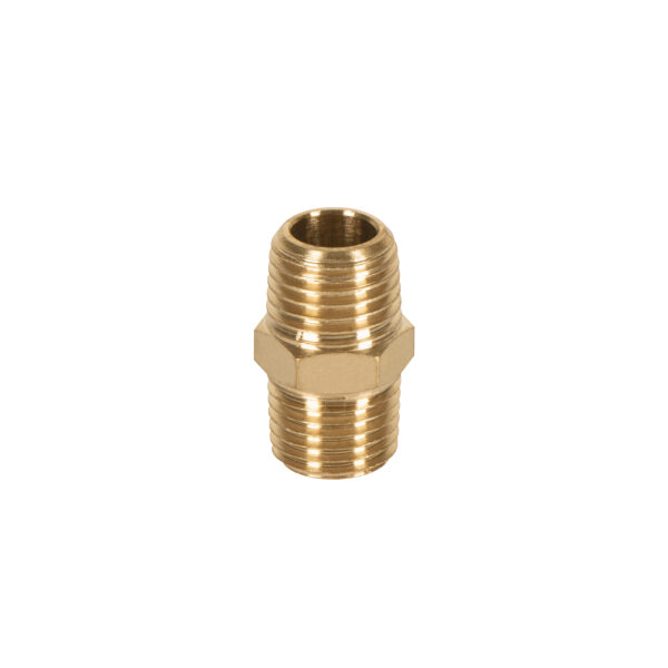 CONECTOR MACHO-MACHO LATON 1/4 NPT TRUPER NIPLE