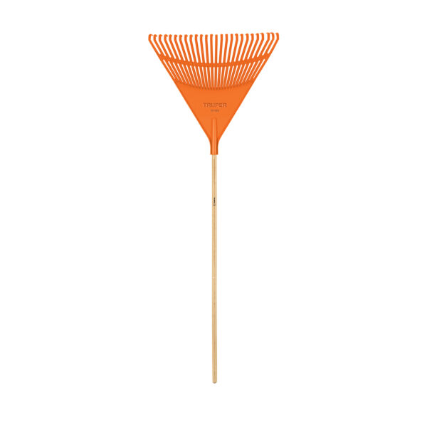 ESCOBA PLASTICA DE 26 DIENTES MANGO MADERA TRUPER EP-26R