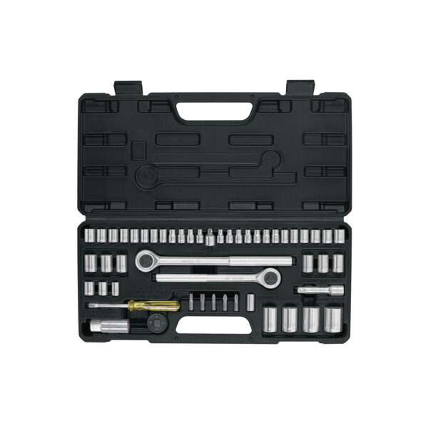 JUEGO DE COPAS 1/4" - 3/8" - 1/2"  51 PIEZAS MIXTO MM Y STD PRETUL SET-51