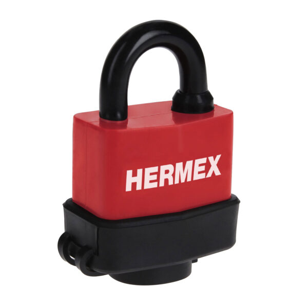 CANDADO  ACERO CON CUBIERTA PVC HERMEX