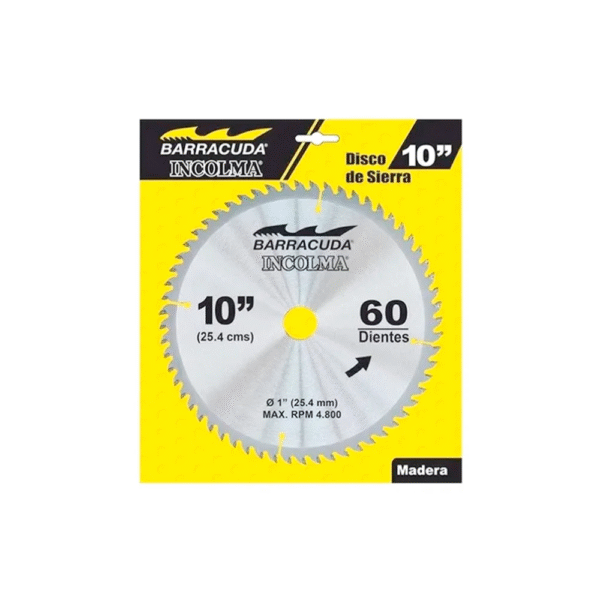 820402760310  DISCO BARRACUDA DE SIERRA DE 10" X 60 DIENTES